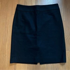 Black Wool J. Crew Pencil Skirt
